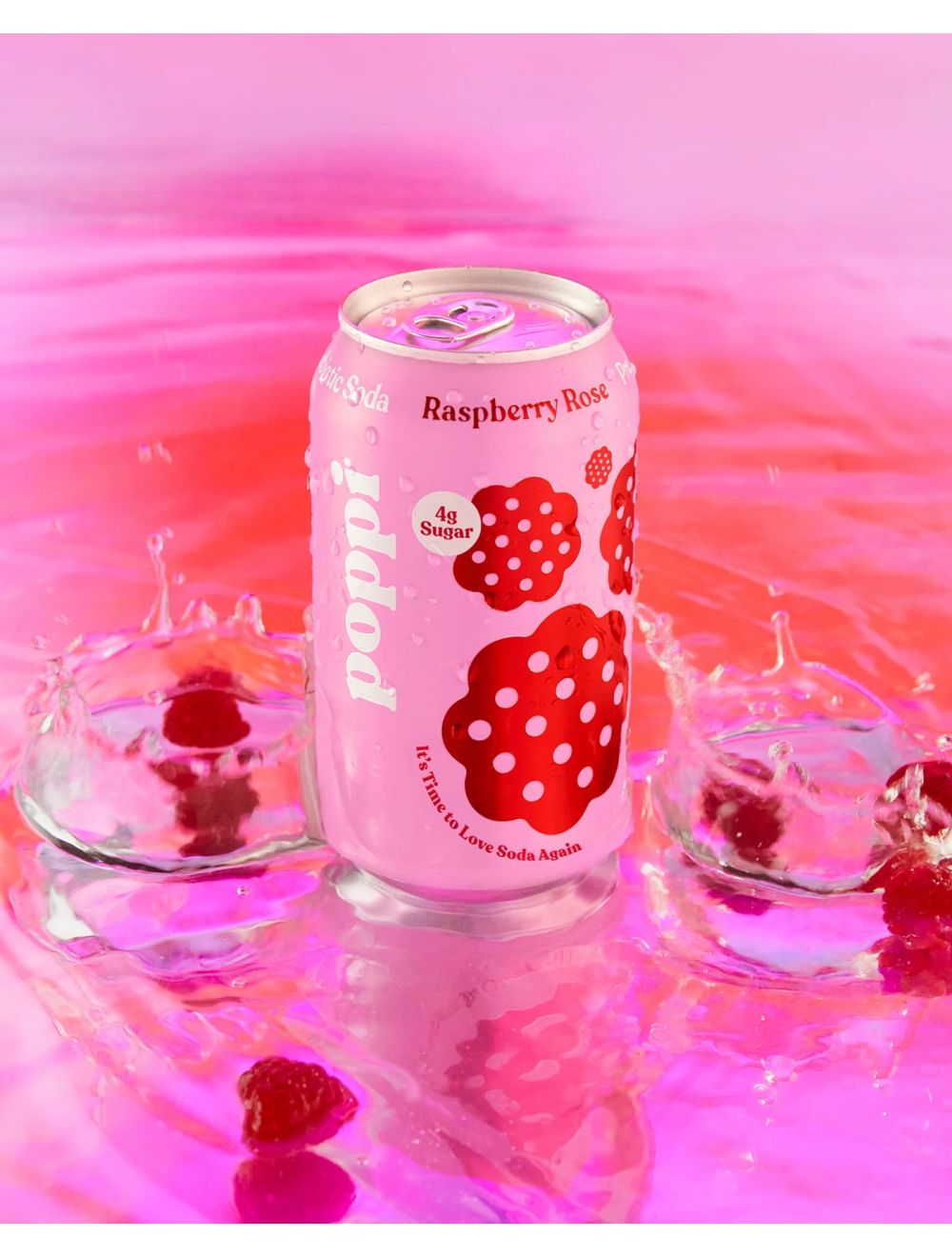 POPPI, RASPBERRY ROSE Poppi 12/12oz Frankferd Farms
