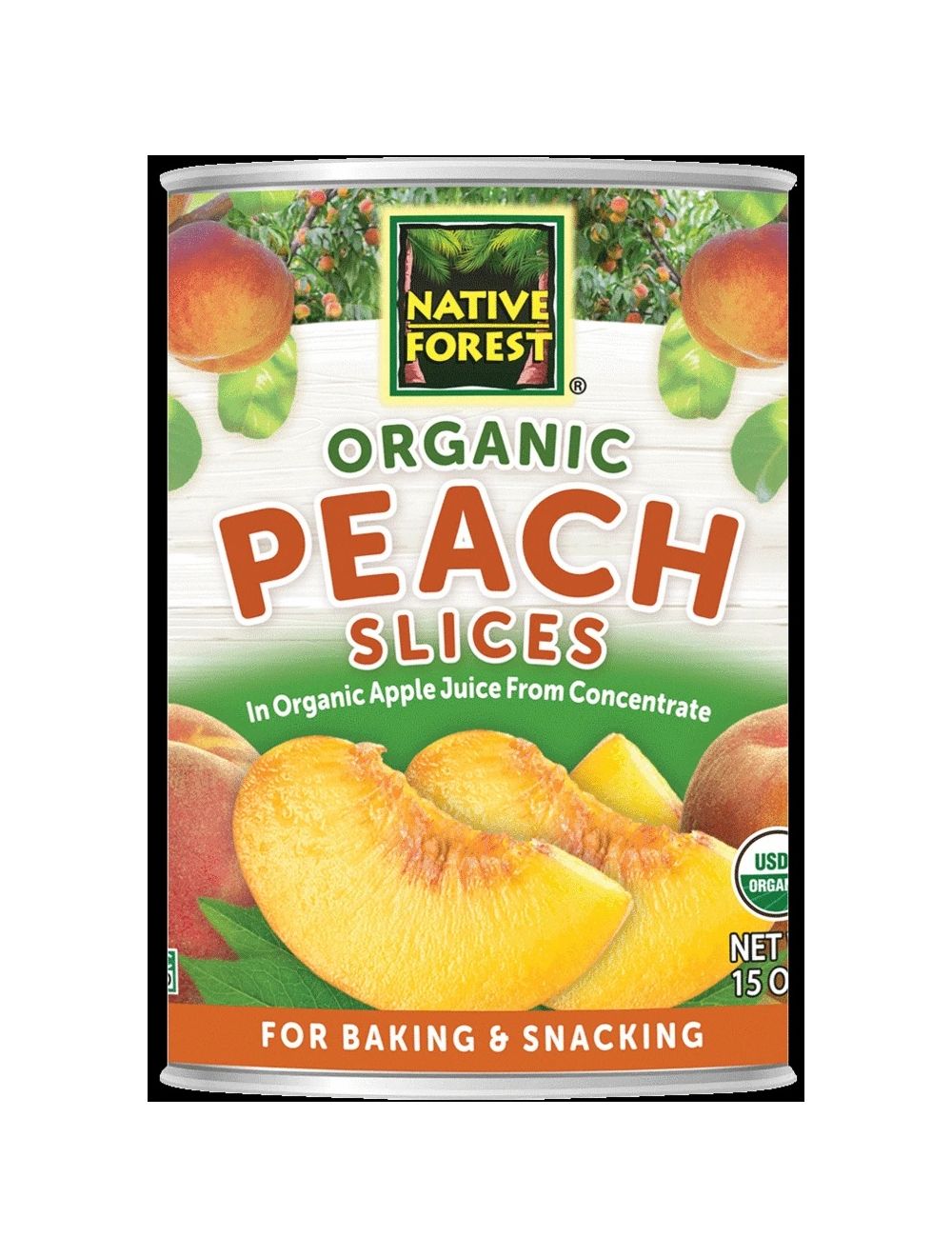 Organic Peaches; Diced