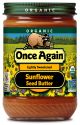 SUNFLOWER BUTTER, SWTND ORGANIC Once Again 6/16oz