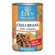 CHILI BEANS ORGANIC (CANS) Eden 12/15oz