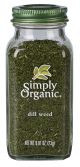 DILL WEED ORGANIC Simply Organic 6/.73oz