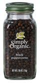 PEPPERCORNS, BLACK ORGANIC Simply Organic 6/2.6oz